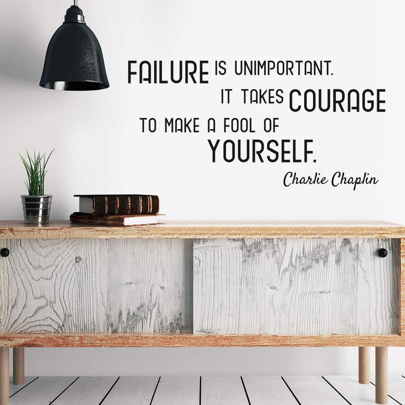 Wallsticker - Failure is unimportant...