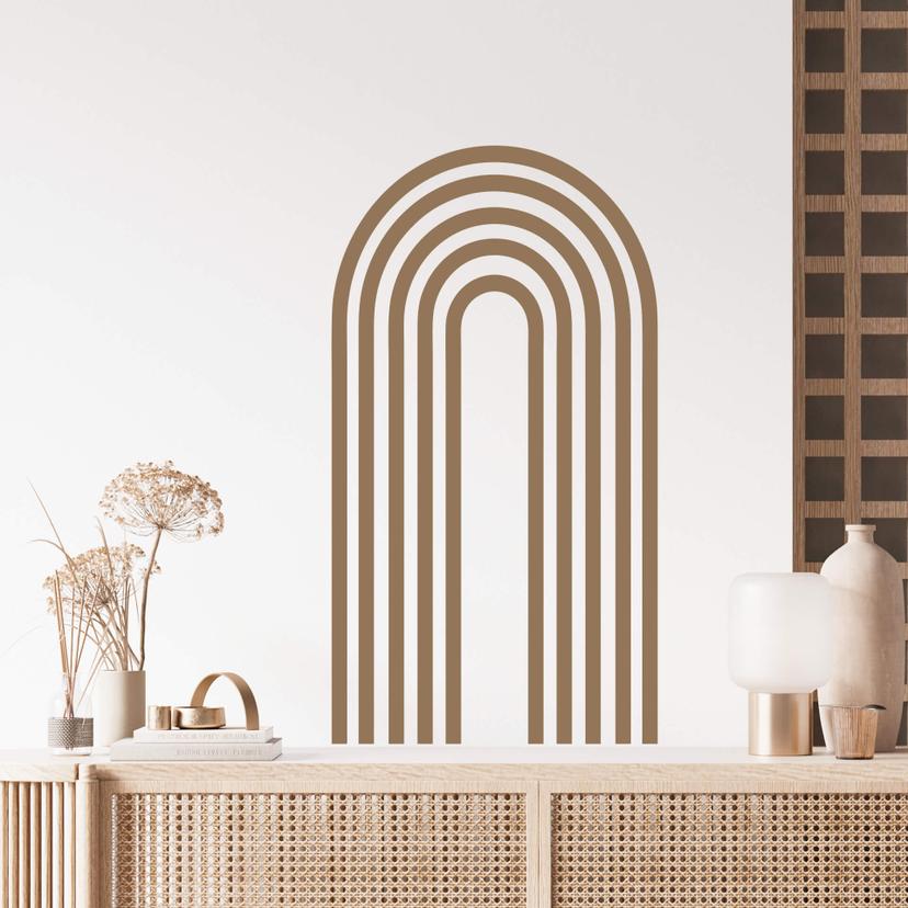Adesivo murale Linee di fiocco boho unicolore