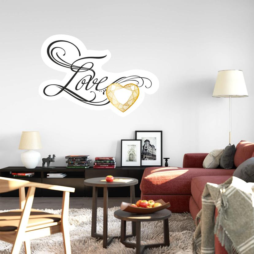Sticker mural - LA Ink - Love
