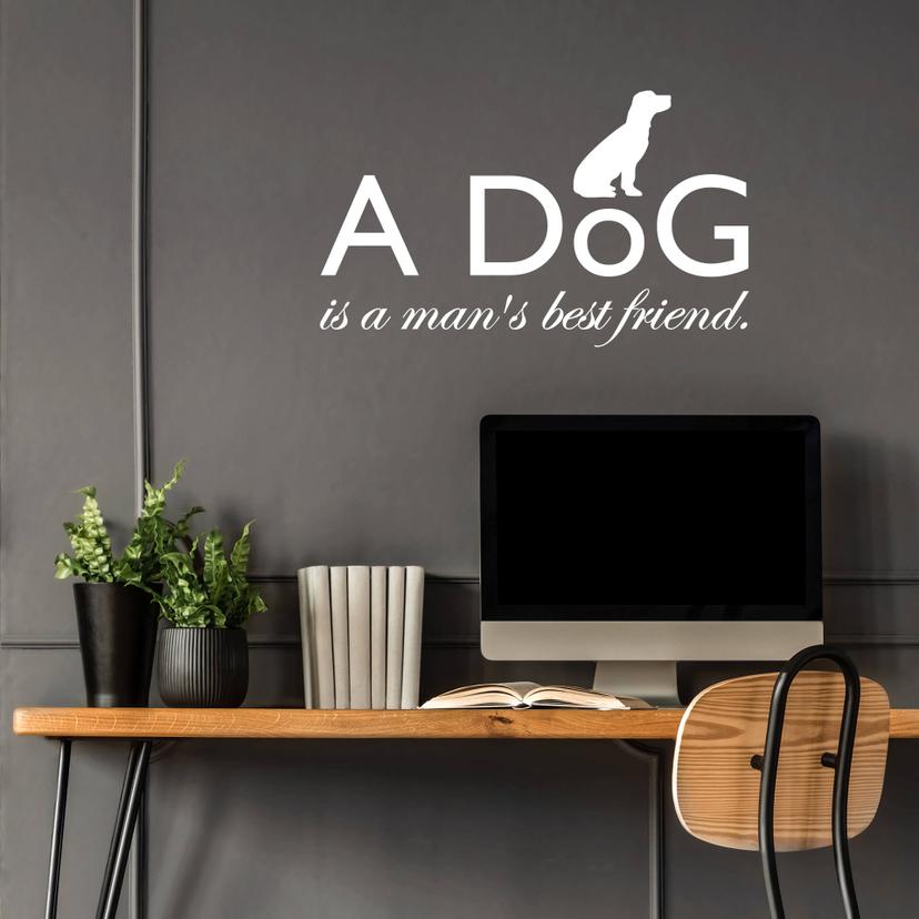 Sticker mural - A dog is a man's best friend