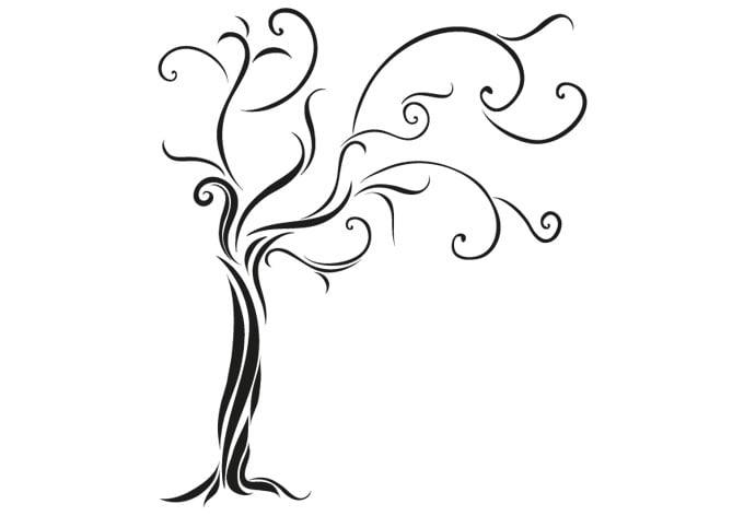 Adesivo murale - Albero rampicante (a due colori)