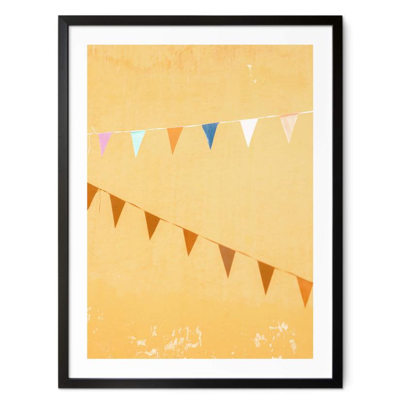 Plakat Flags in Mexico - Zwart