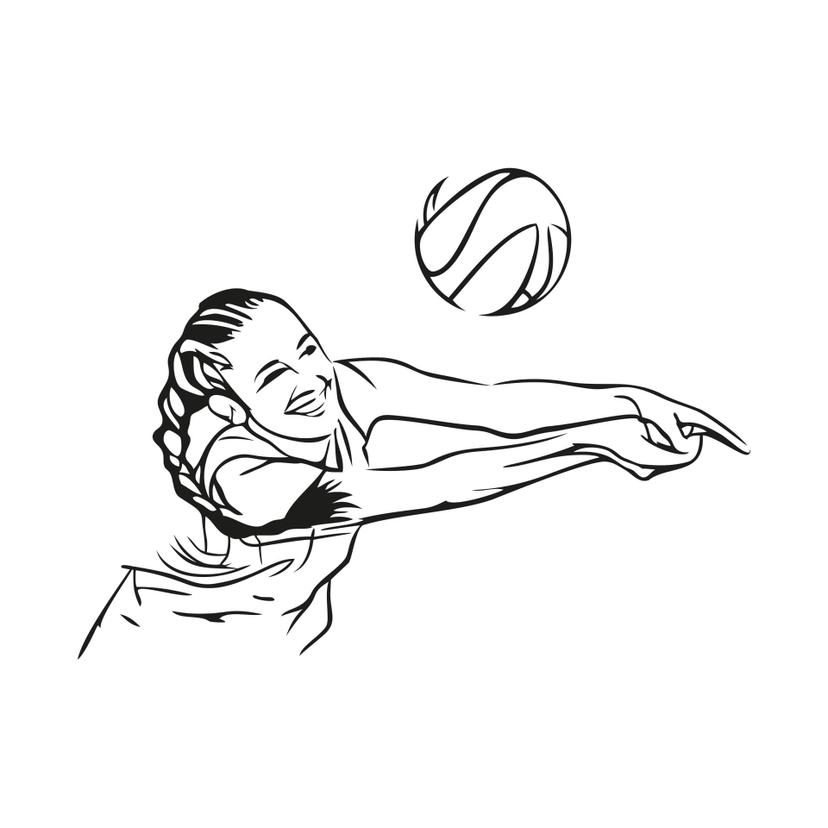 Sticker mural - Volley-ball 02