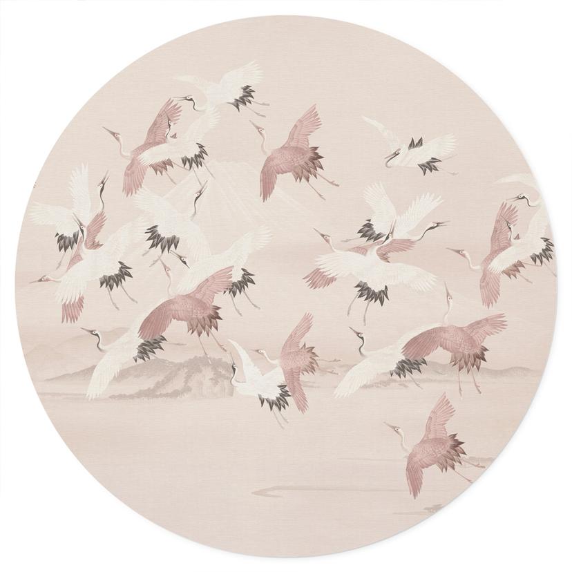 Adesivo murale Cranes over the lake - Bloomery Decor - Rotondo