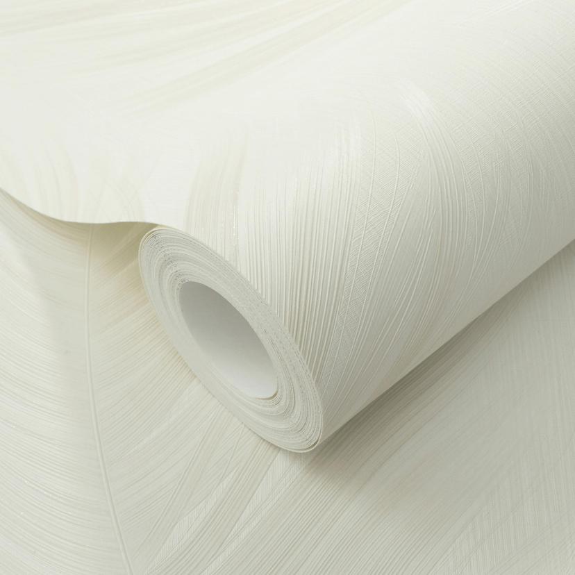 Vliesbehang, bladmotief behang Aurora beige