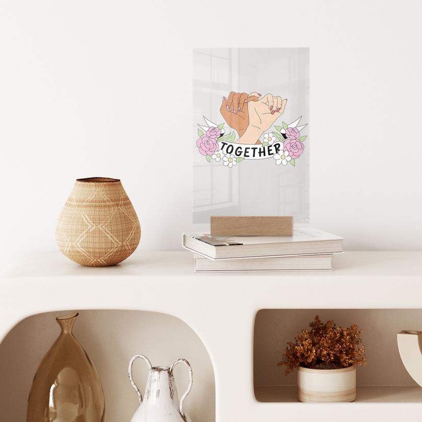 Centro tavola Together Sisterhood Floral Hands