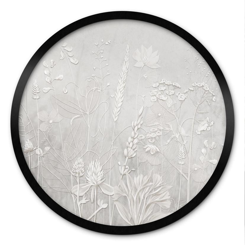 Poster planten in wit in modern ontwerp - Ms Tiff - Rond