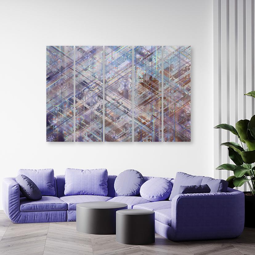 Stampa su tela 5 pezzi Forme geometriche astratte