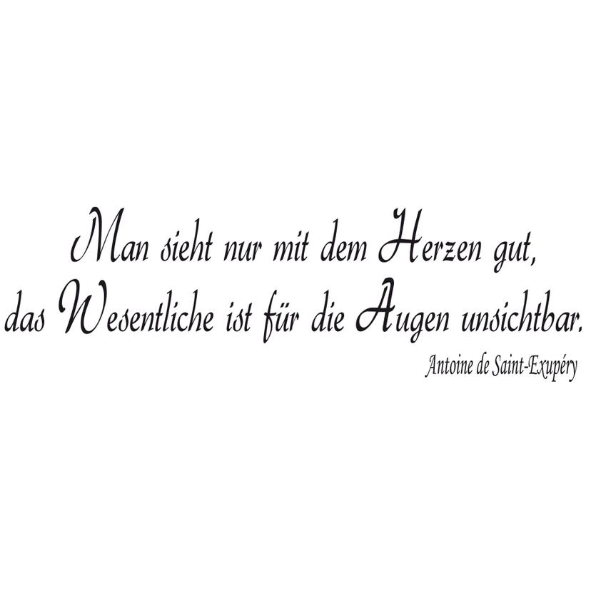 Wandtattoo Man sieht nur mit dem Herzen gut