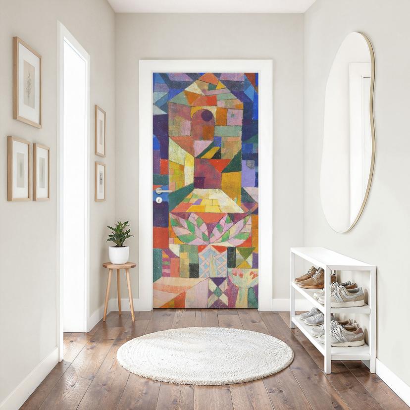 Vinilo para puertas Burggarten - Trébol - Decoración autoadhesiva para puertas