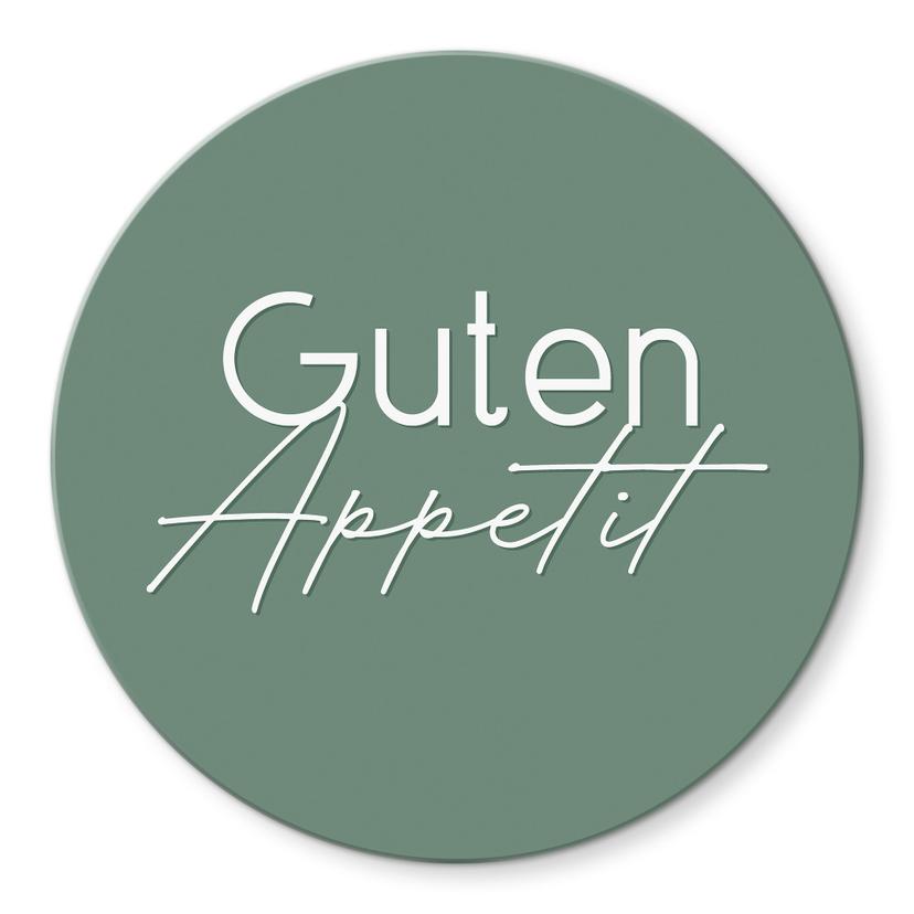 Glasbild Guten Appetit - Rund