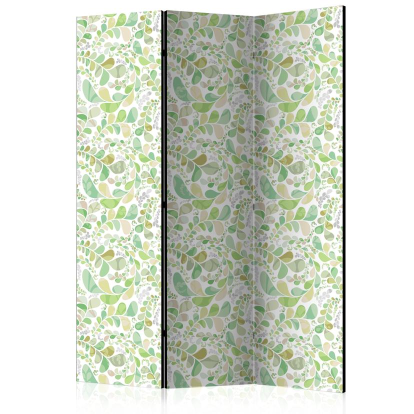 Paravent Séparation de pièce - plantes vitrail, 3 pièces