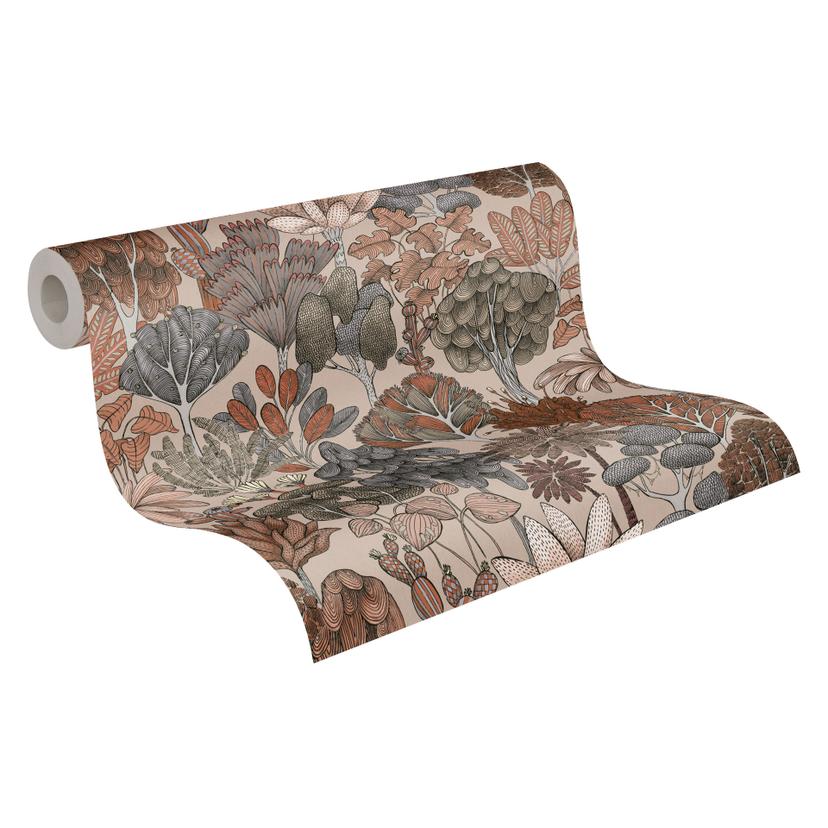 Architects Paper Floral Impression - Papier peint intissé jungle, beige