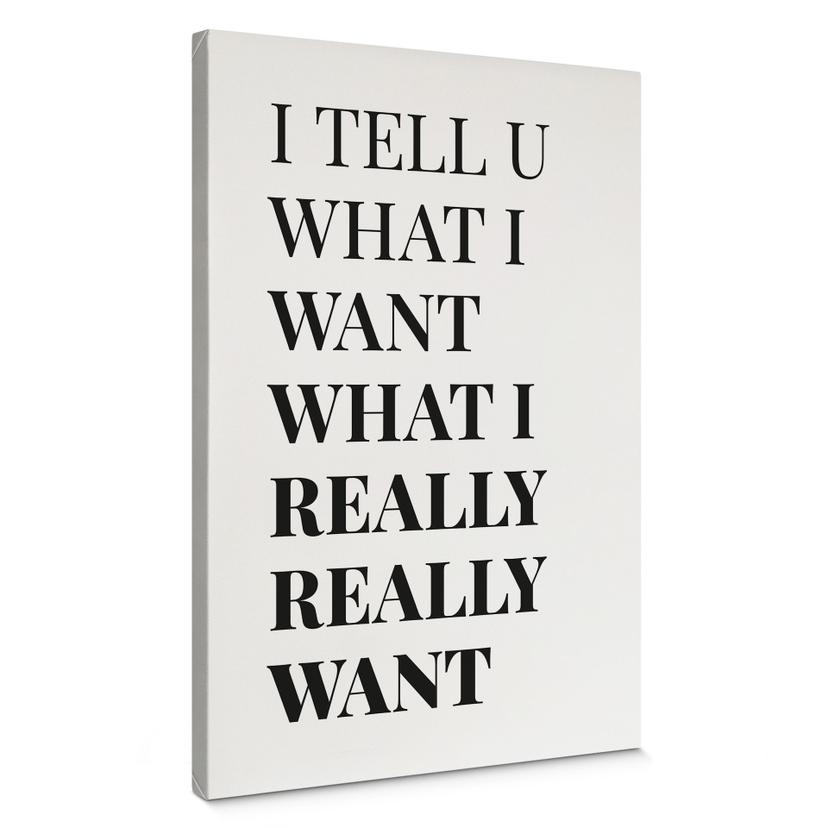 Lærredsprint - I tell you what I want