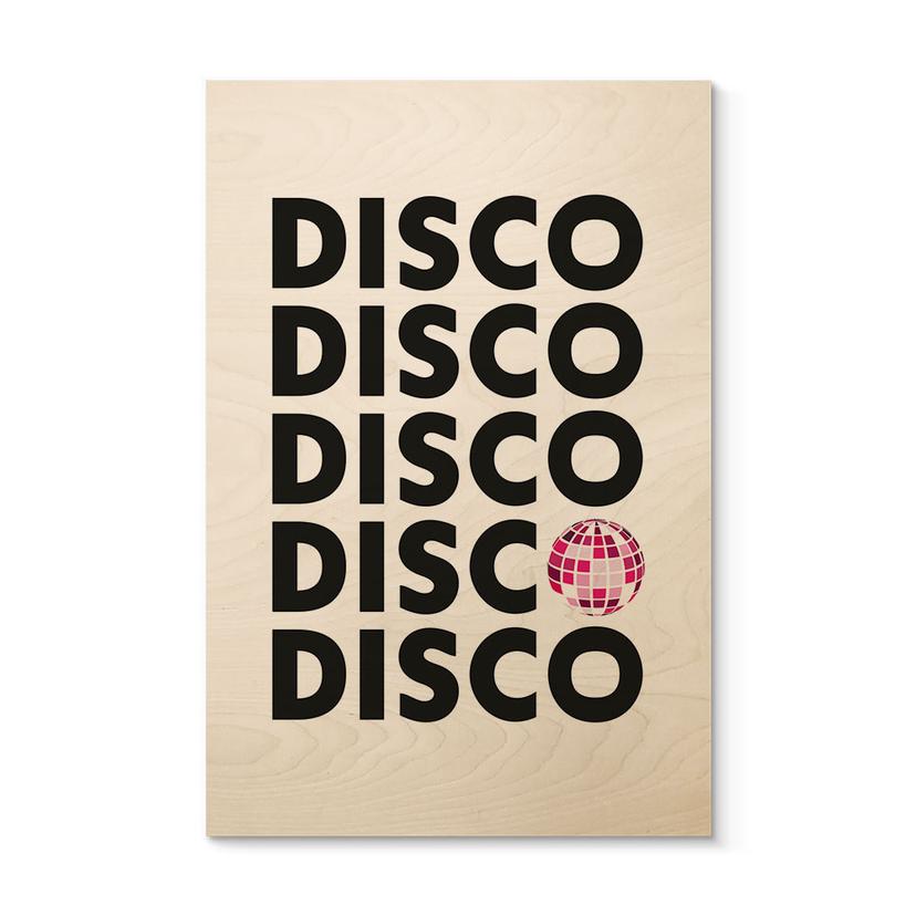 Billede af træ Retro Disco Vibes Typografi - Kerr-Dineen