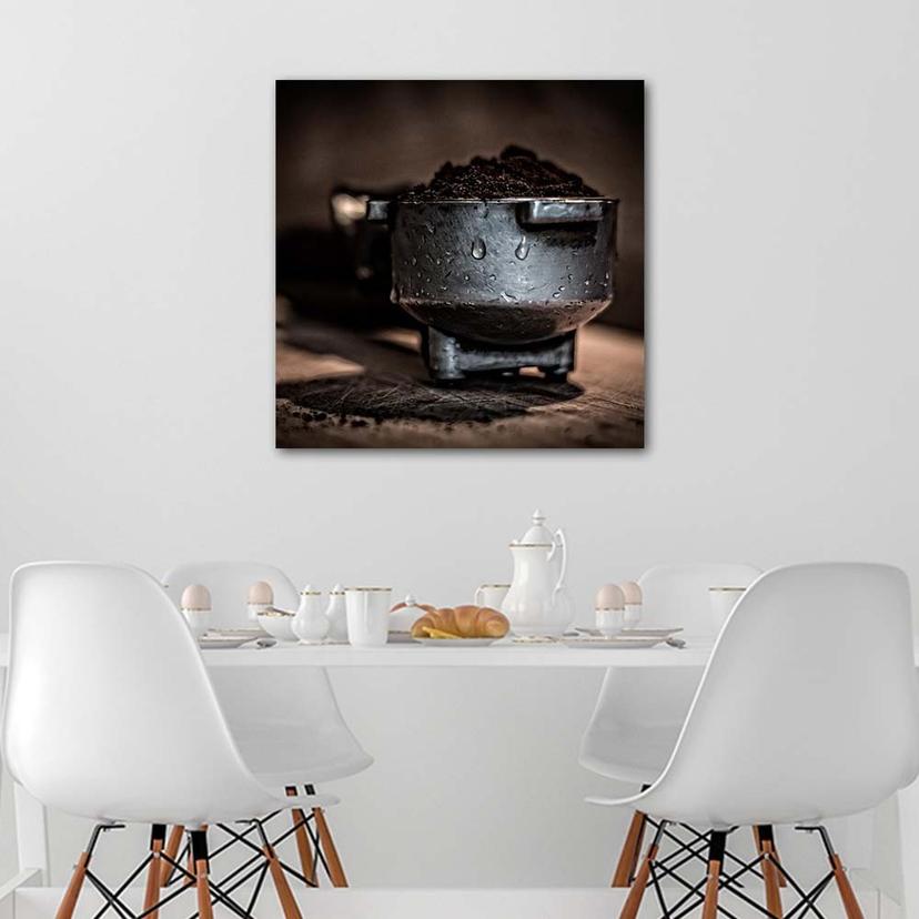 Stampe su tela, Caffè macinato