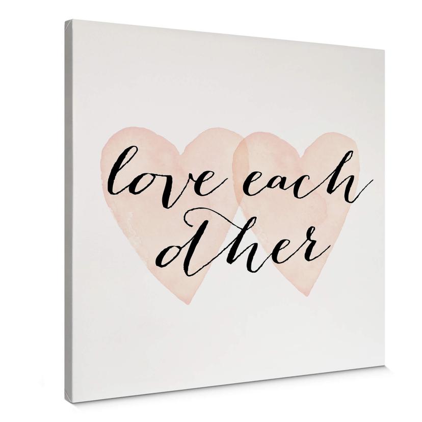 Tableau sur toile Confetti & Cream - Love each other