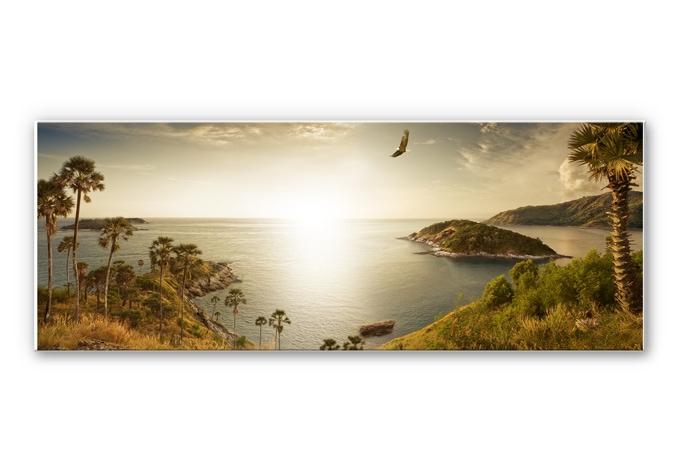 Tableau Forex - Coucher de soleil au paradis - Panorama