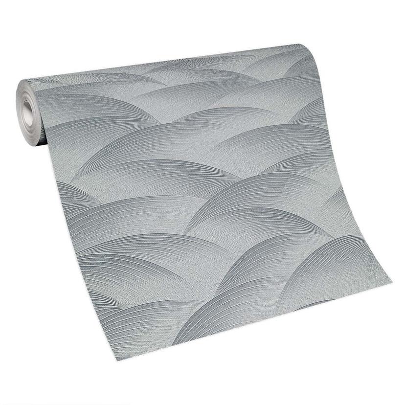 Korrugerad tapet, mönstrad tapet Fashion for Walls 4 av Guido Maria Kretschmer silver