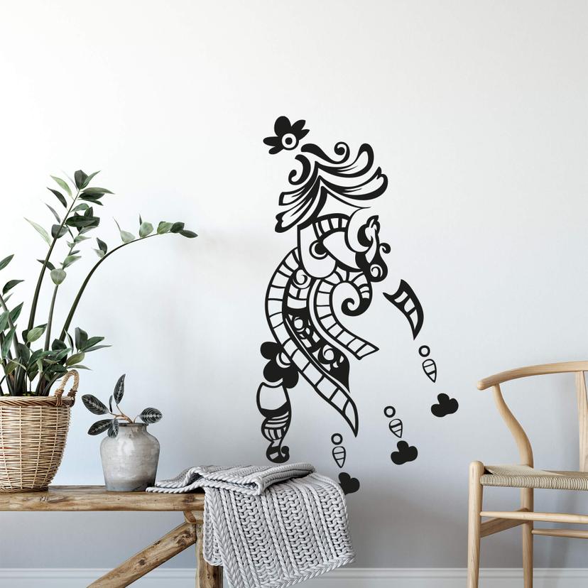 Sticker mural - Indien Henna