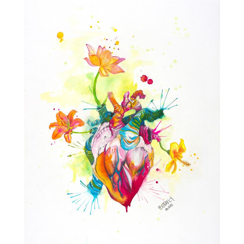 Fotomurale Buttafly - Nature Beating Heart