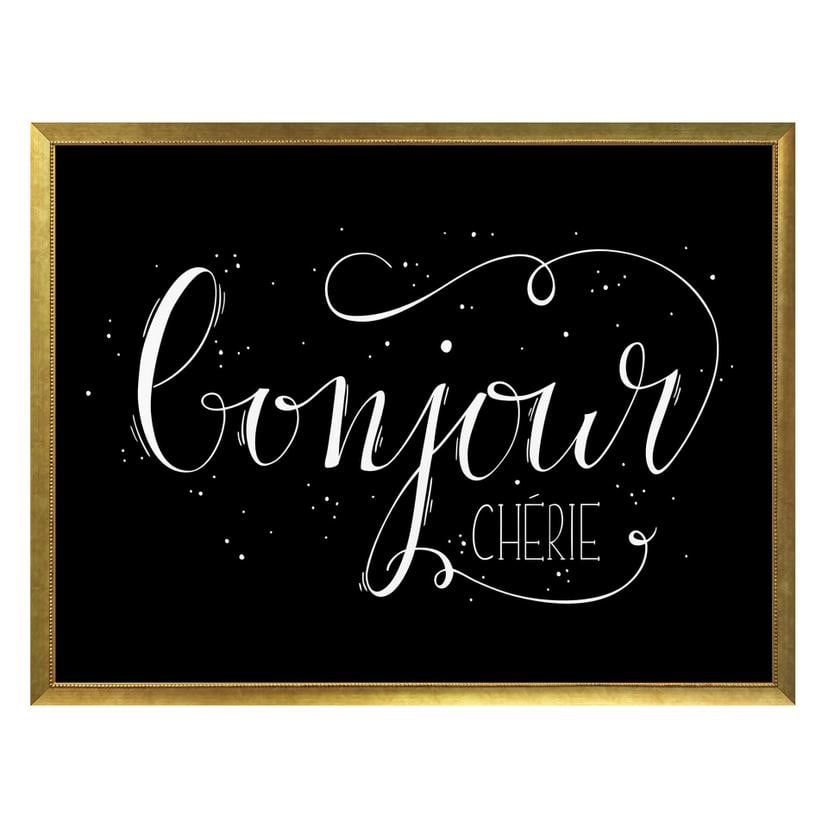 Poster Bonjour Chérie - noir