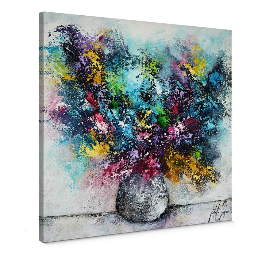 Tableau sur toile Fedrau - Laisse les fleurs parler 01