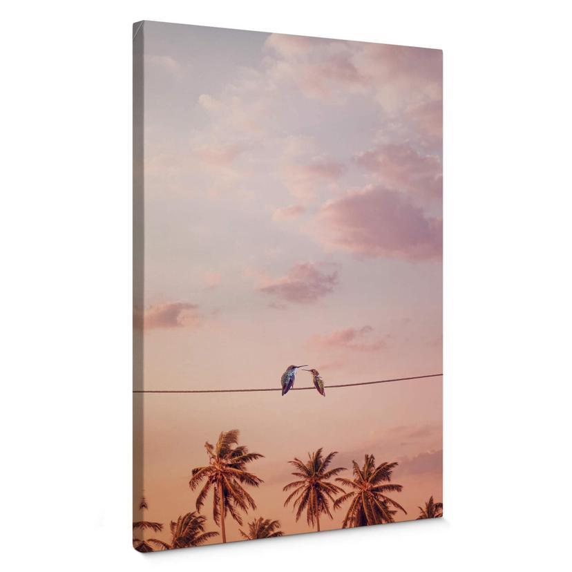 Lienzo Loose - Colibríes enamorados