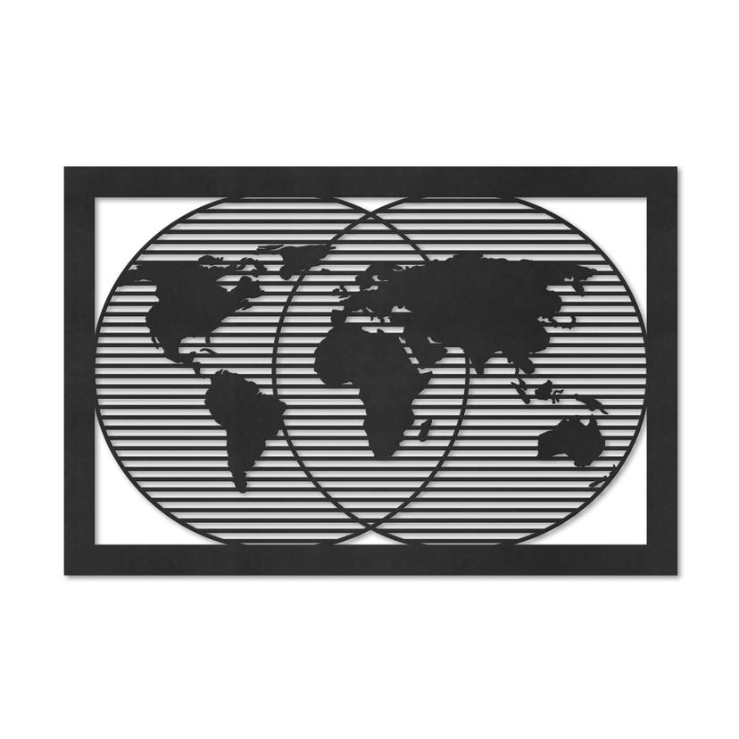 Decoro MDF – Mappamondo - cornice