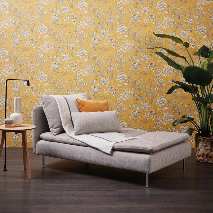 Skandinavische Landhaustapete mit Blumen - aus der LandIDEE Wohnen & Deko Kollektion