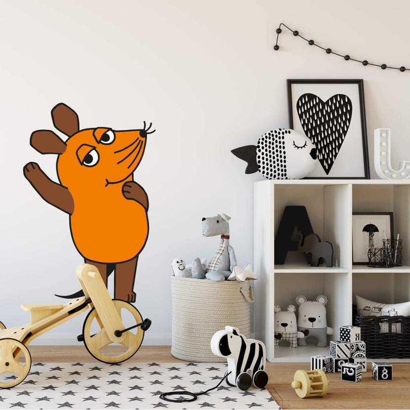 Muursticker De Muis Zwaait
