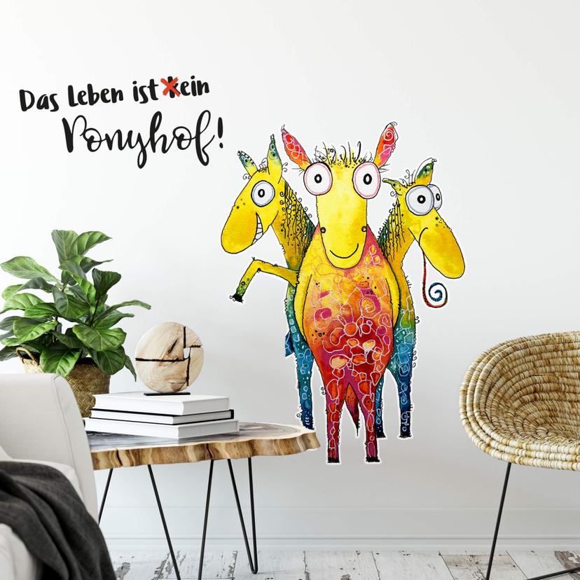 Wandtattoo Hagenmeyer - Das Leben ist kein Ponyhof!