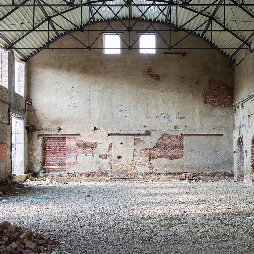 Carta da parati Industrial IndustryHall in marrone grigio - Carta da parati in tessuto non tessuto D