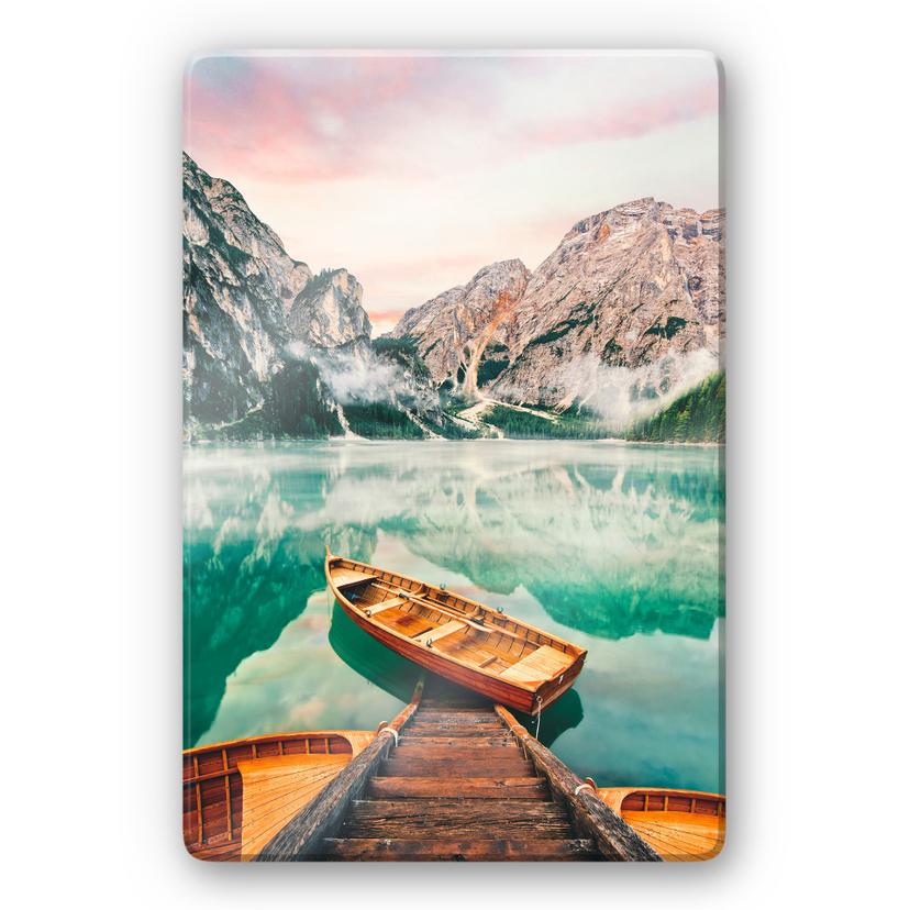 Glasschilderij – Lago die Braies