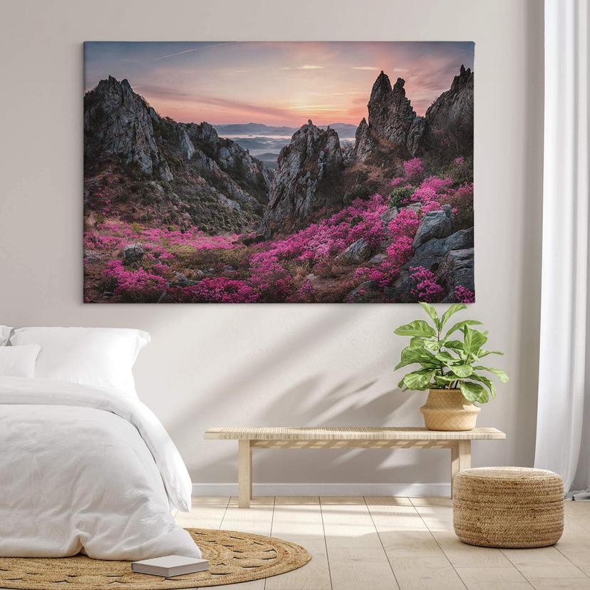 Lienzo Seo - Paisaje rocoso al atardecer