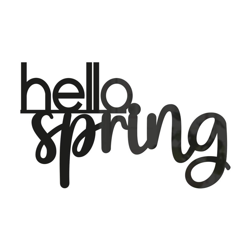 Décoration en verre acrylique hello spring
