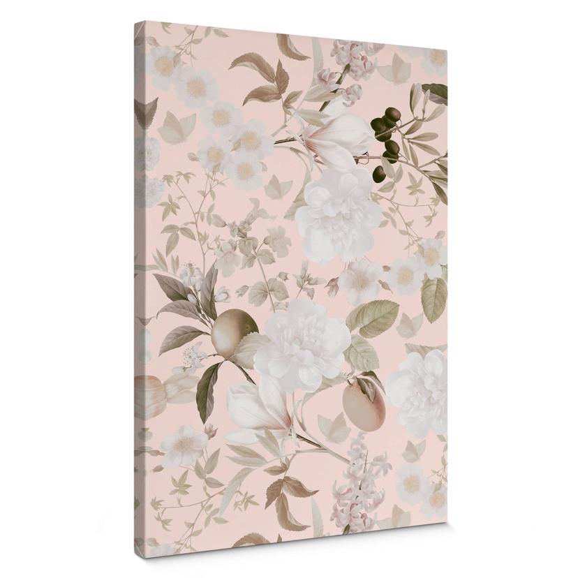 Canvas  Boho-illustration med blomster og frugter - UN Designs