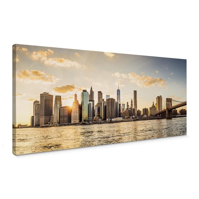Tableau sur toile Coucher de soleil à Manhattan