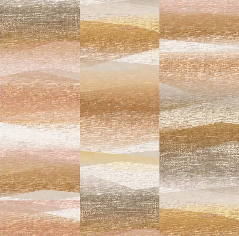 Non-woven tapet med grafisk motiv i beige