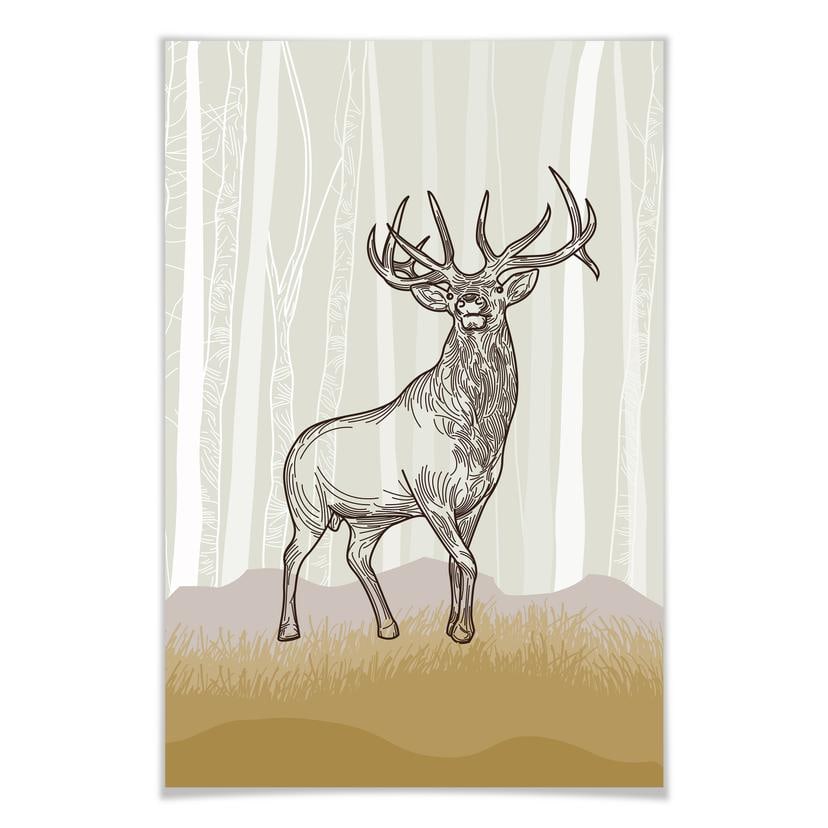 Poster - Cerf fier
