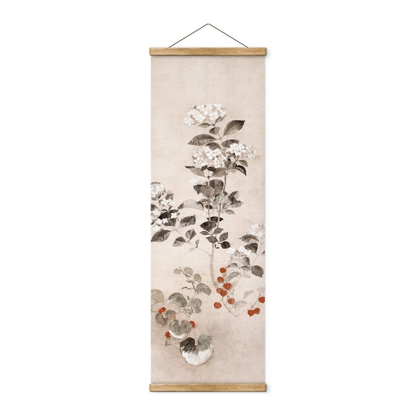 Póster de tela Sosetsu - Flores de verano - Panorama