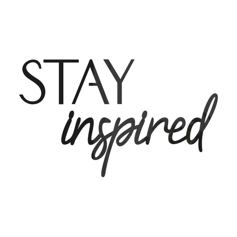 Akryldekoration 3D-bokstäver STAY inspired