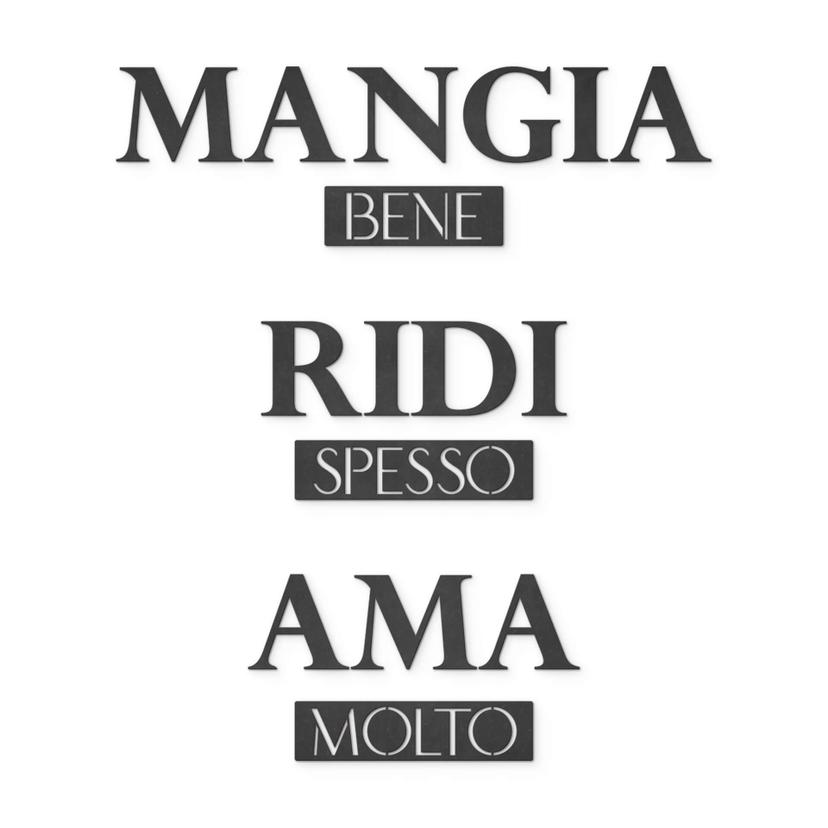 Scritta MDF - Mangia bene