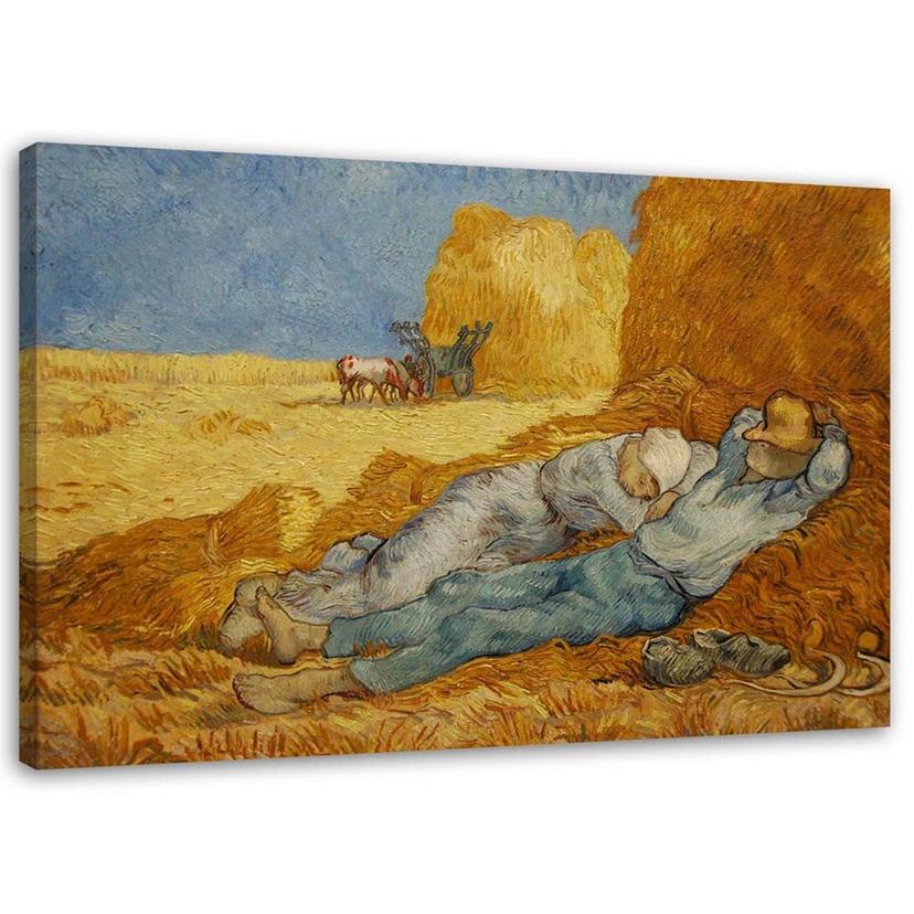 Canvasbillede, Siesta - Vincent van Gogh
