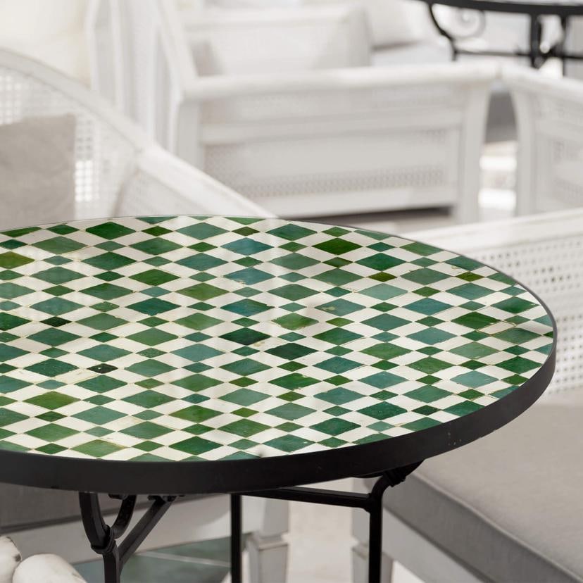 Plateau de table en verre - Mosaiques 02 - Rond