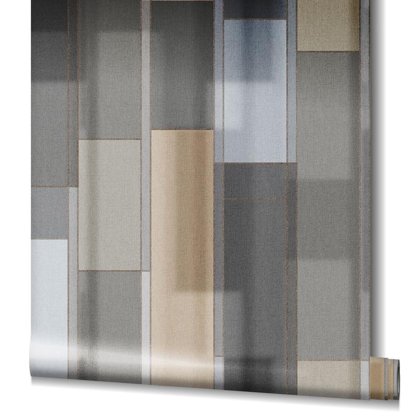Beige striber Tapet til stue Soveværelse 2,70 x 2,12 cm