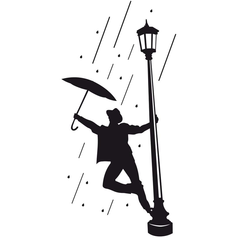 Sticker mural - Chantons sous la Pluie 2