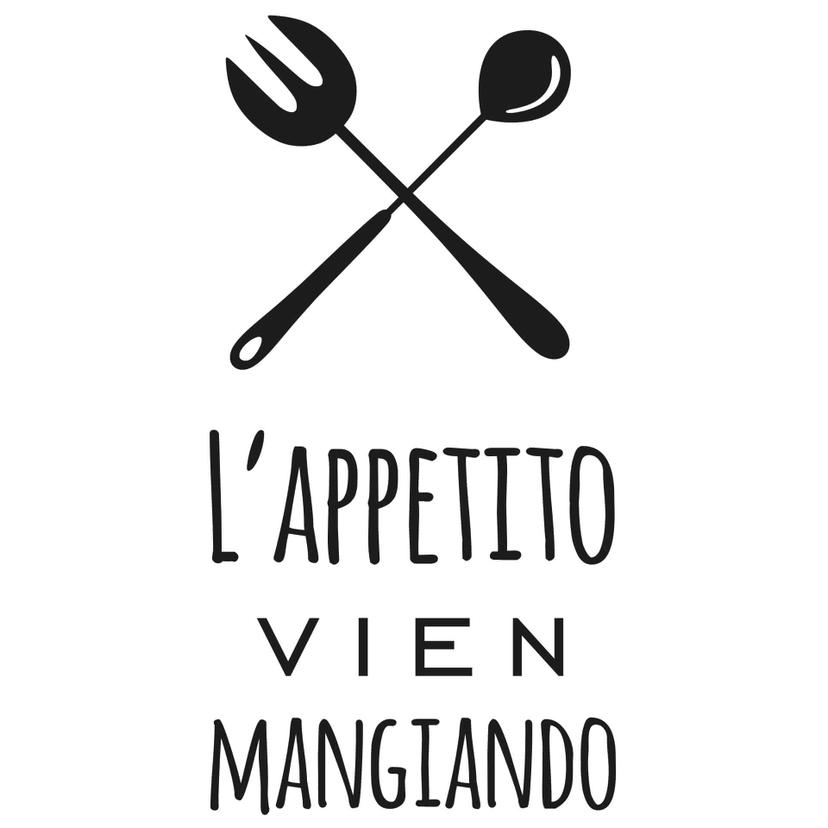 Adesivo murale - L'appetito vien mangiando