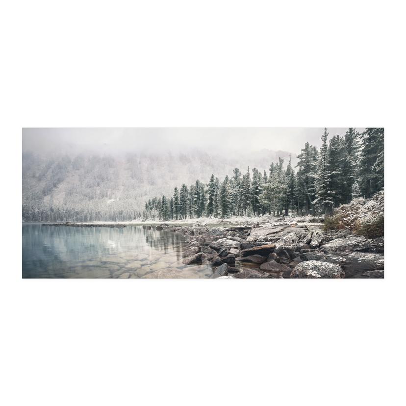 Rivestimento cucina autoadesivo Foresta invernale sul lago - Rostovskiy