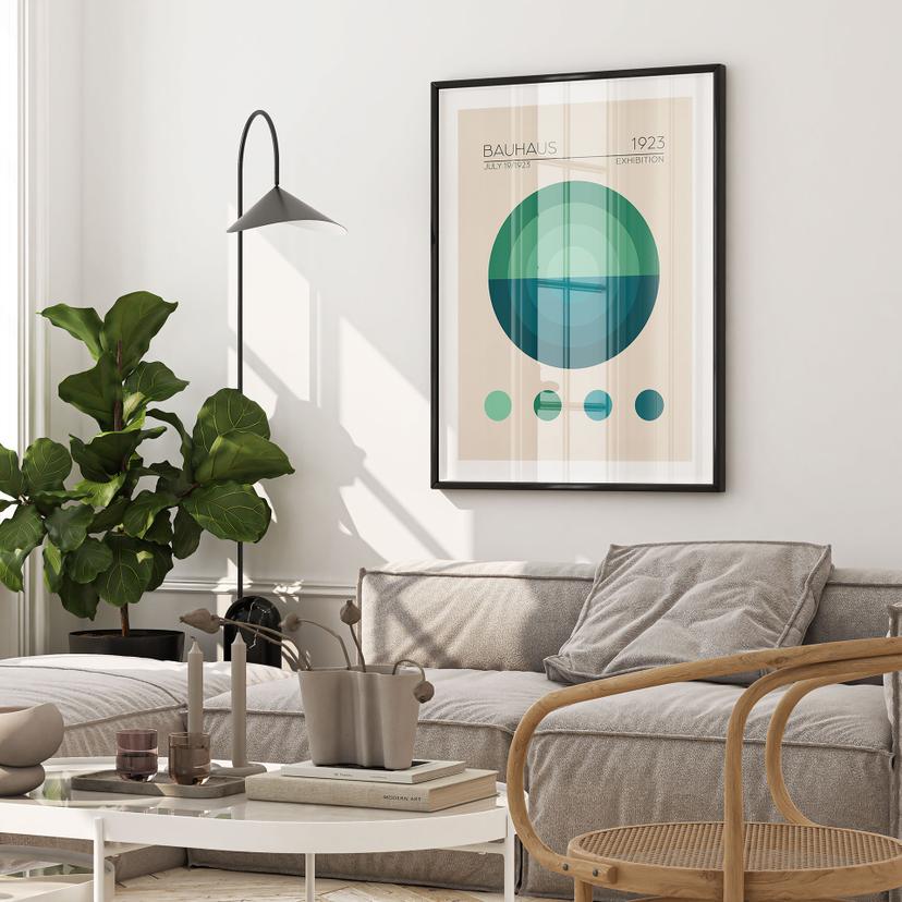 Poster Bauhaus Mavi Daire - Tunaboylu